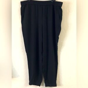 Banana Republic Dress Pants Joggers 16S Black Office Business Casual Relaxed Fit